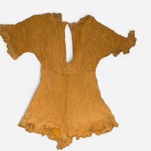 KMustard Ruffle One-Piece Romper